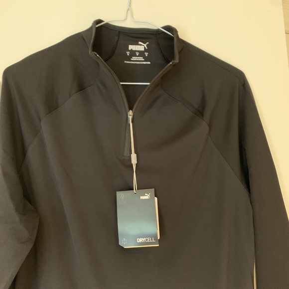 Puma Mesh 1/4 Zip Longsleeve, Size Small, Black - Picture 7 of 10